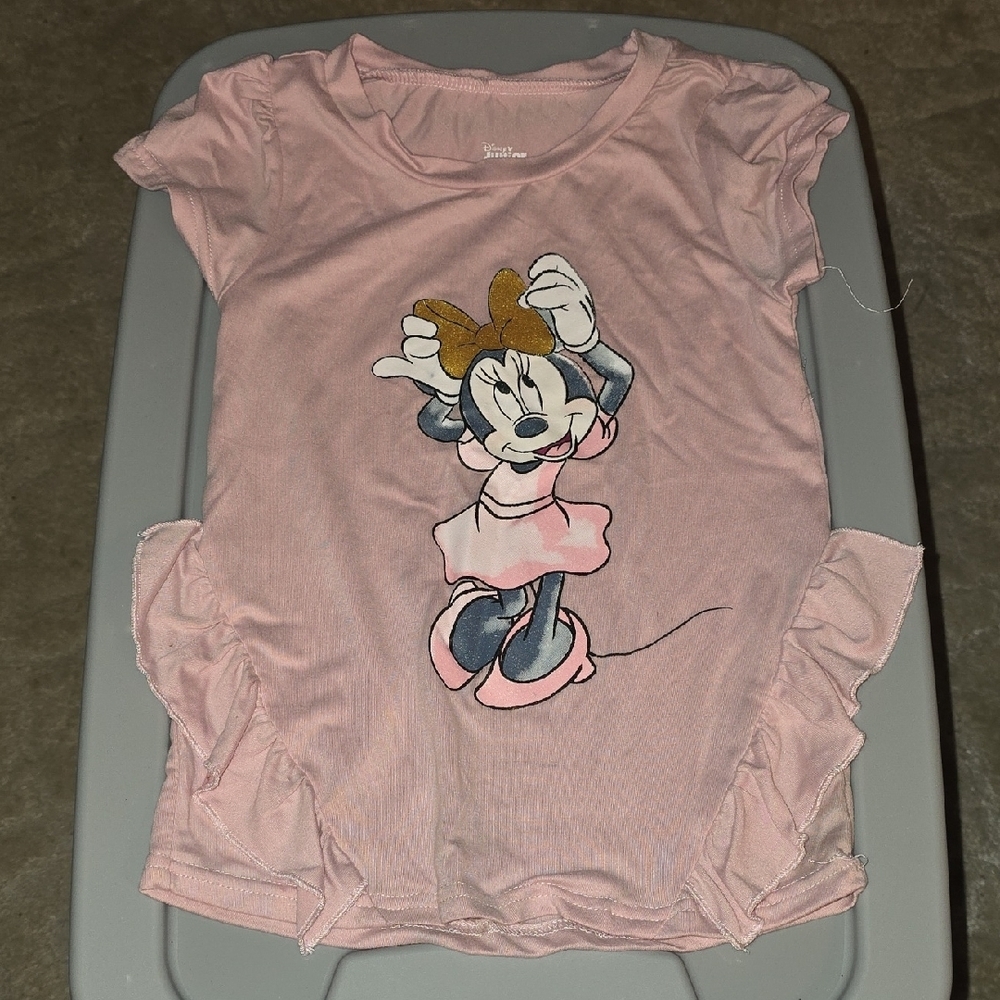 (J12) Small Girls Pink Minnie Mouse T-Shirt